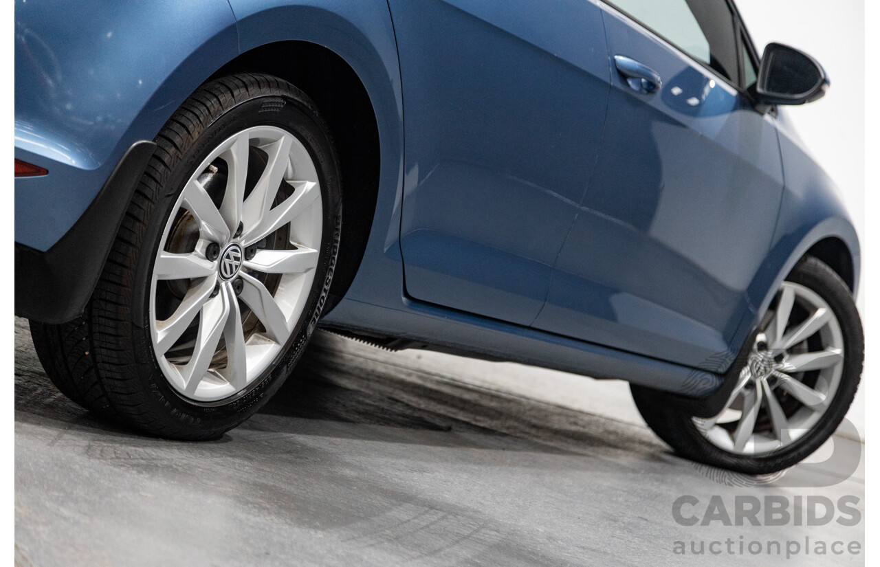 6/2014 Volkswagen Golf 110 TDI Highline AU MK7 MY14.5 5d Hatchback Pacific Blue Metallic Turbo Diesel 2.0L