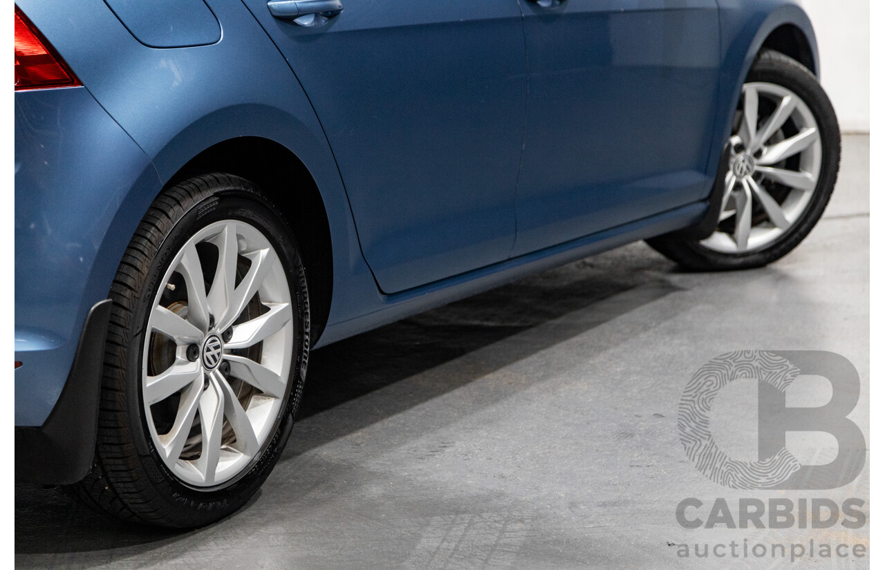 6/2014 Volkswagen Golf 110 TDI Highline AU MK7 MY14.5 5d Hatchback Pacific Blue Metallic Turbo Diesel 2.0L