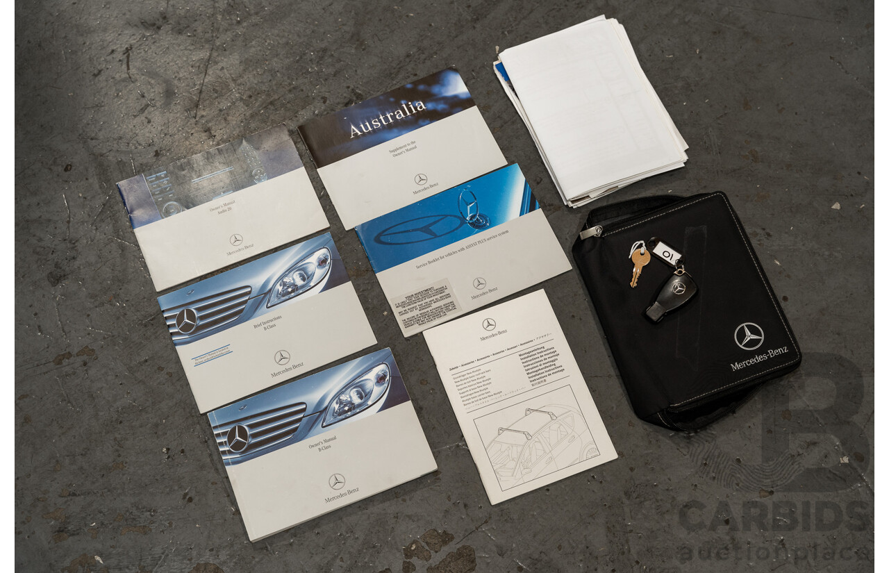 10/2007 Mercedes Benz B180 CDI 245 07 Upgrade 5d Hatchback Polar Silver Metallic Turbo Diesel 2.0L