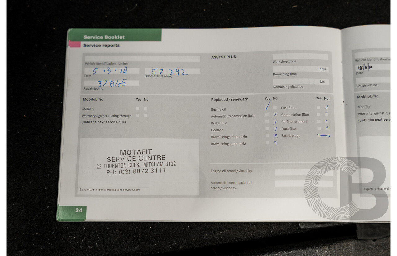 10/2007 Mercedes Benz B180 CDI 245 07 Upgrade 5d Hatchback Polar Silver Metallic Turbo Diesel 2.0L