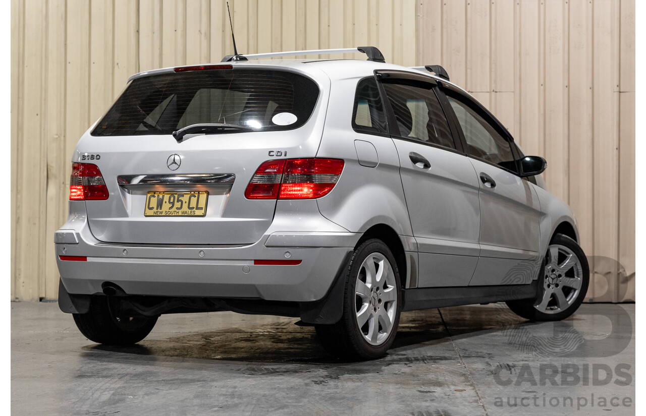 10/2007 Mercedes Benz B180 CDI 245 07 Upgrade 5d Hatchback Polar Silver Metallic Turbo Diesel 2.0L