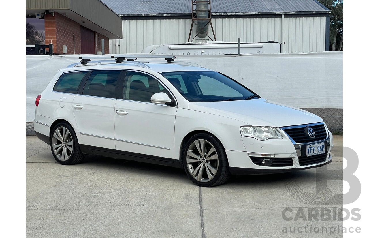 12/2009 Volkswagen Passat 125 TDI FWD 3C MY09 UPGRADE 4D Wagon White 2.0L