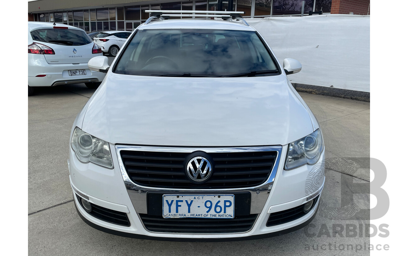 12/2009 Volkswagen Passat 125 TDI FWD 3C MY09 UPGRADE 4D Wagon White 2.0L