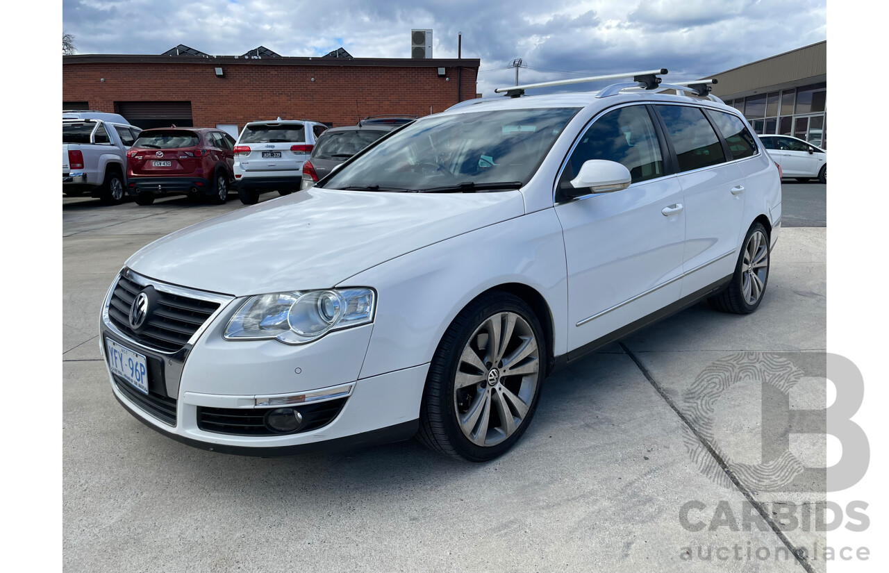 12/2009 Volkswagen Passat 125 TDI FWD 3C MY09 UPGRADE 4D Wagon White 2.0L