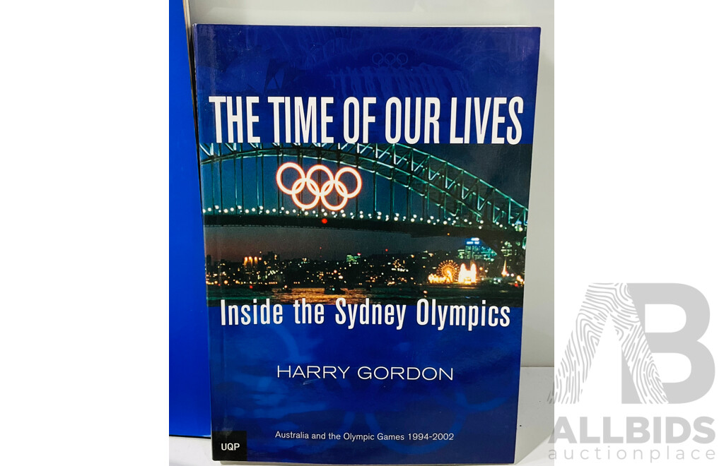 Collection of Sydney Olympics 2000 Memorabilia Including Traffic Signs, Open and Closing Ceremonies Commemorative Books and More