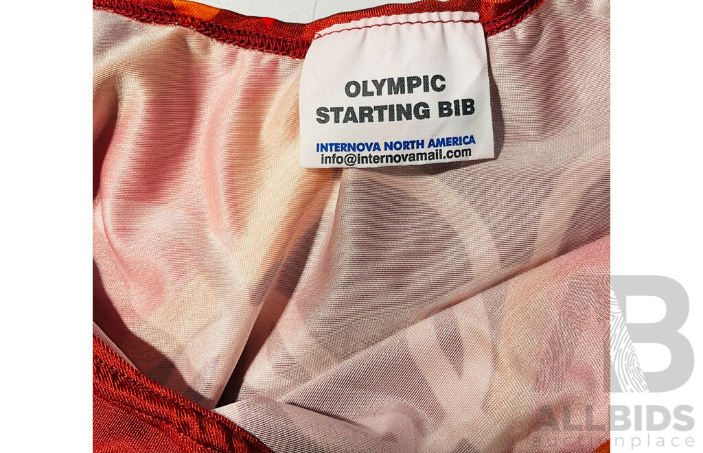 Salt Lake 2002 Paralympics Fleece Vest and Watch, Alongside Olympic Starting Bib, and Three Copies of the Opening Ceremony Booklet 2002 Salt Lake Olympic Winter Games