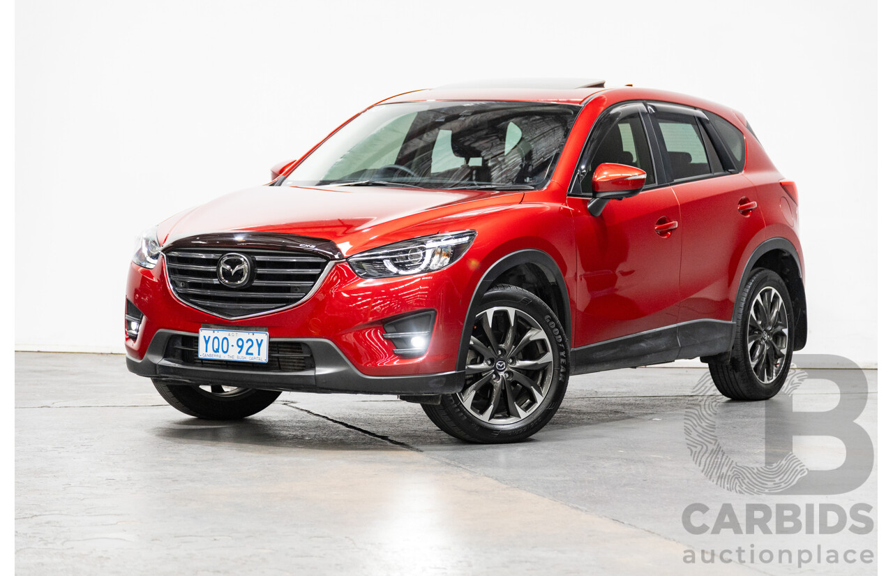 7/2015 Mazda CX-5 Akera (AWD) Series 2 KE MY15 4d Wagon Soul Red Metallic Twin Turbo Diesel 2.2L