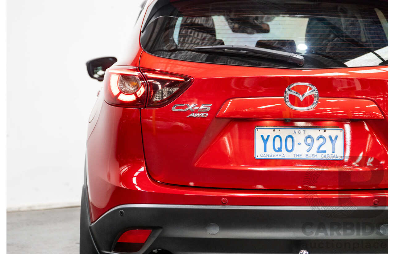 7/2015 Mazda CX-5 Akera (AWD) Series 2 KE MY15 4d Wagon Soul Red Metallic Twin Turbo Diesel 2.2L