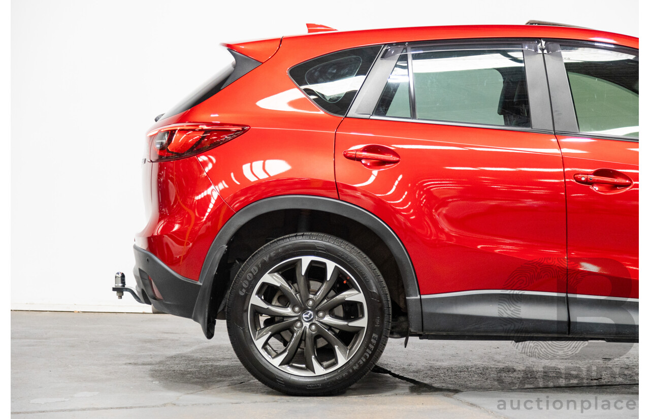 7/2015 Mazda CX-5 Akera (AWD) Series 2 KE MY15 4d Wagon Soul Red Metallic Twin Turbo Diesel 2.2L