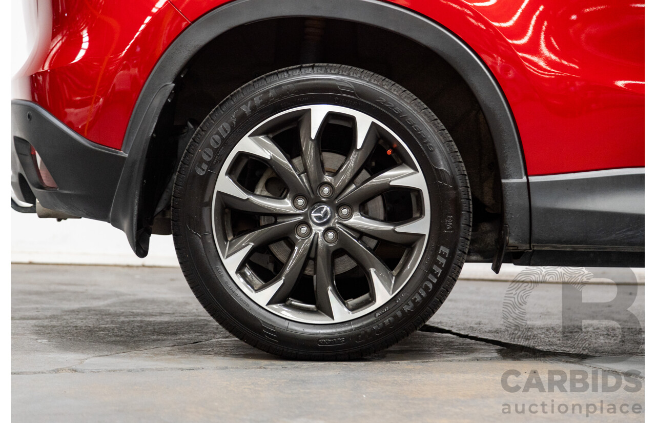 7/2015 Mazda CX-5 Akera (AWD) Series 2 KE MY15 4d Wagon Soul Red Metallic Twin Turbo Diesel 2.2L