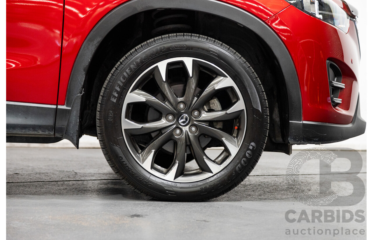7/2015 Mazda CX-5 Akera (AWD) Series 2 KE MY15 4d Wagon Soul Red Metallic Twin Turbo Diesel 2.2L