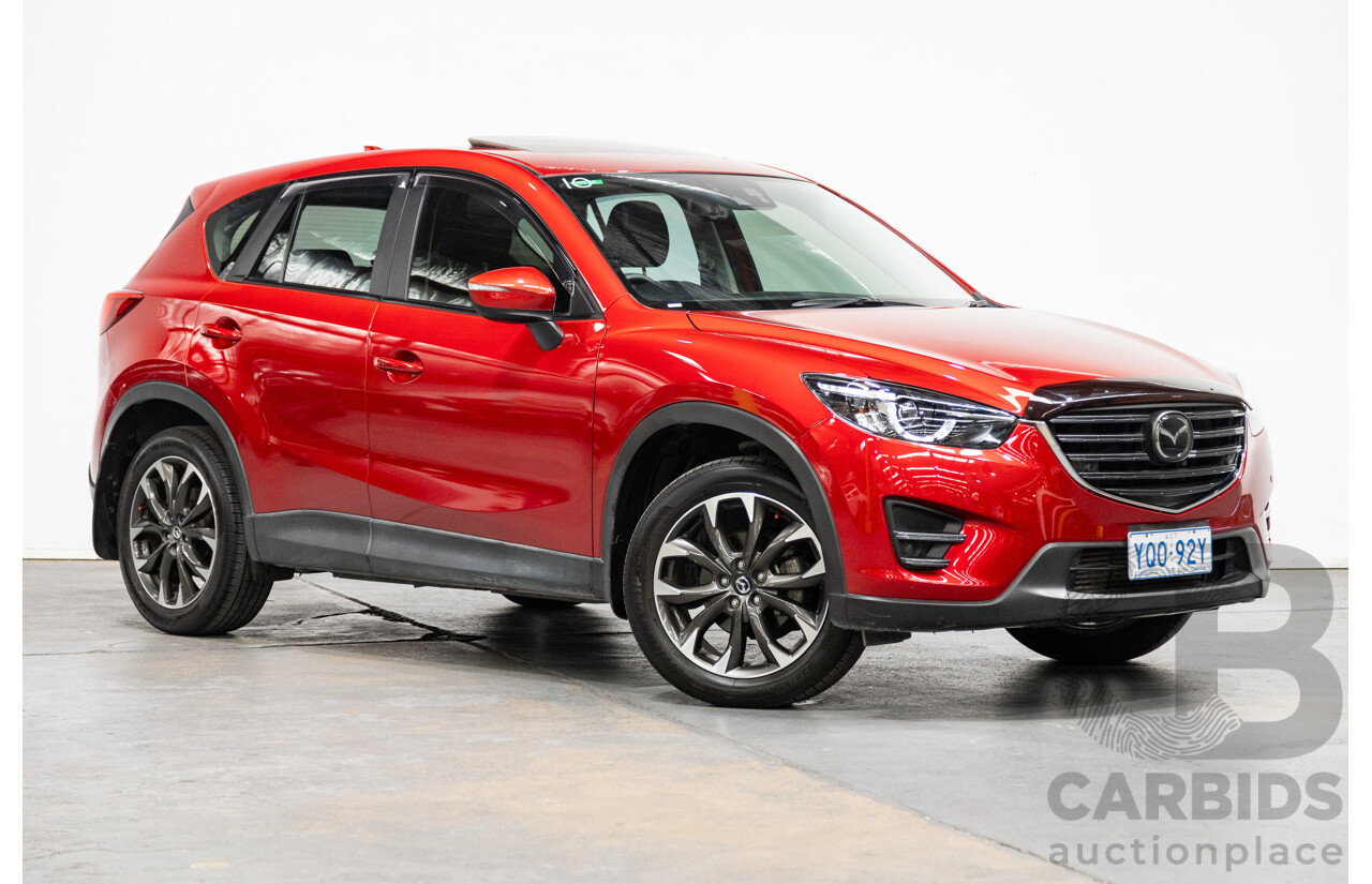 7/2015 Mazda CX-5 Akera (AWD) Series 2 KE MY15 4d Wagon Soul Red Metallic Twin Turbo Diesel 2.2L