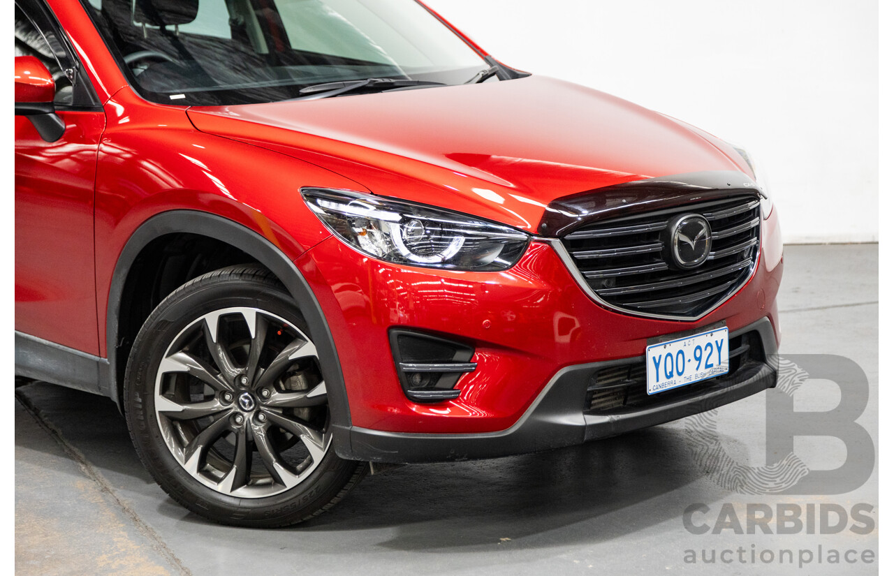 7/2015 Mazda CX-5 Akera (AWD) Series 2 KE MY15 4d Wagon Soul Red Metallic Twin Turbo Diesel 2.2L