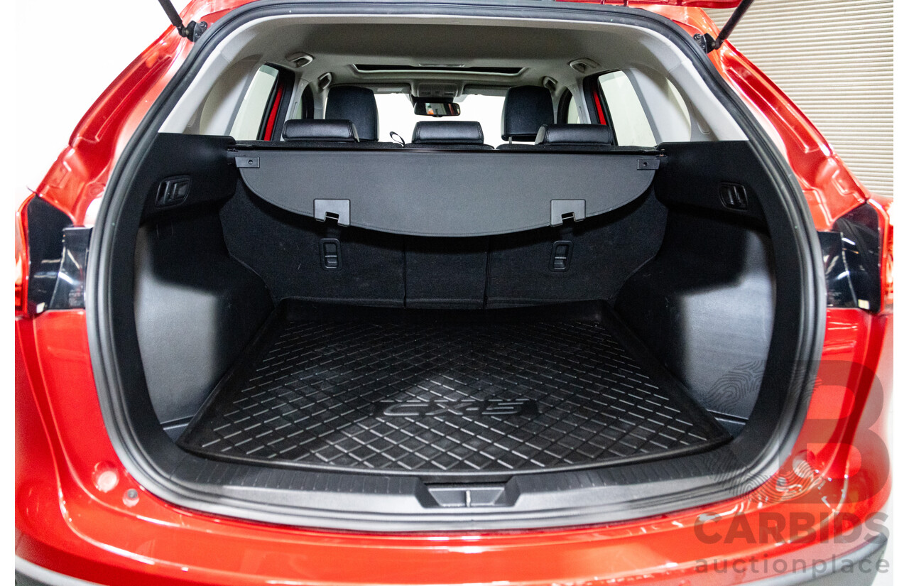 7/2015 Mazda CX-5 Akera (AWD) Series 2 KE MY15 4d Wagon Soul Red Metallic Twin Turbo Diesel 2.2L