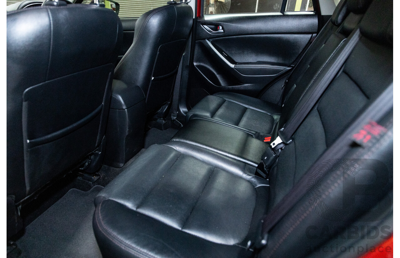 7/2015 Mazda CX-5 Akera (AWD) Series 2 KE MY15 4d Wagon Soul Red Metallic Twin Turbo Diesel 2.2L