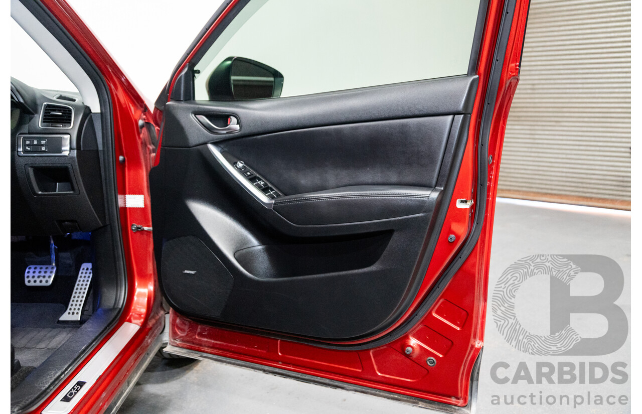 7/2015 Mazda CX-5 Akera (AWD) Series 2 KE MY15 4d Wagon Soul Red Metallic Twin Turbo Diesel 2.2L