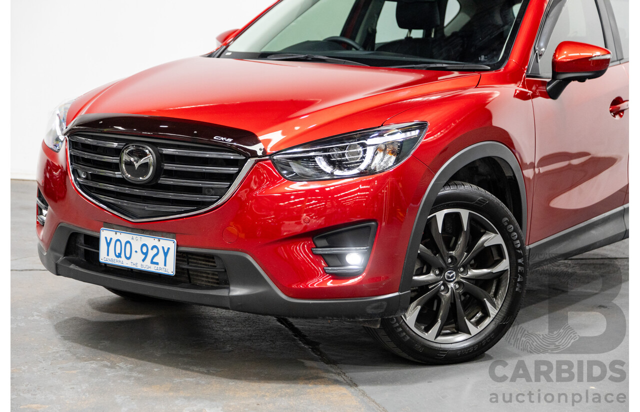 7/2015 Mazda CX-5 Akera (AWD) Series 2 KE MY15 4d Wagon Soul Red Metallic Twin Turbo Diesel 2.2L