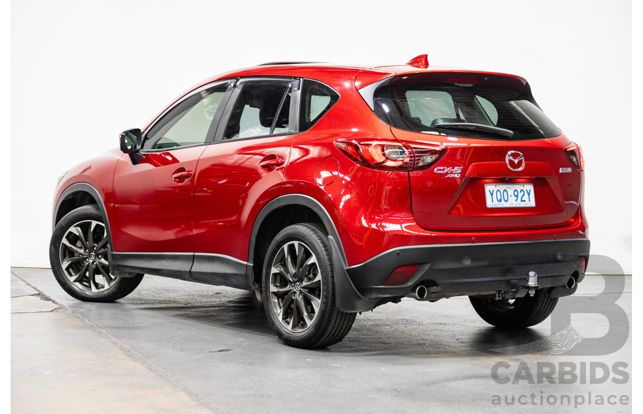 7/2015 Mazda CX-5 Akera (AWD) Series 2 KE MY15 4d Wagon Soul Red Metallic Twin Turbo Diesel 2.2L