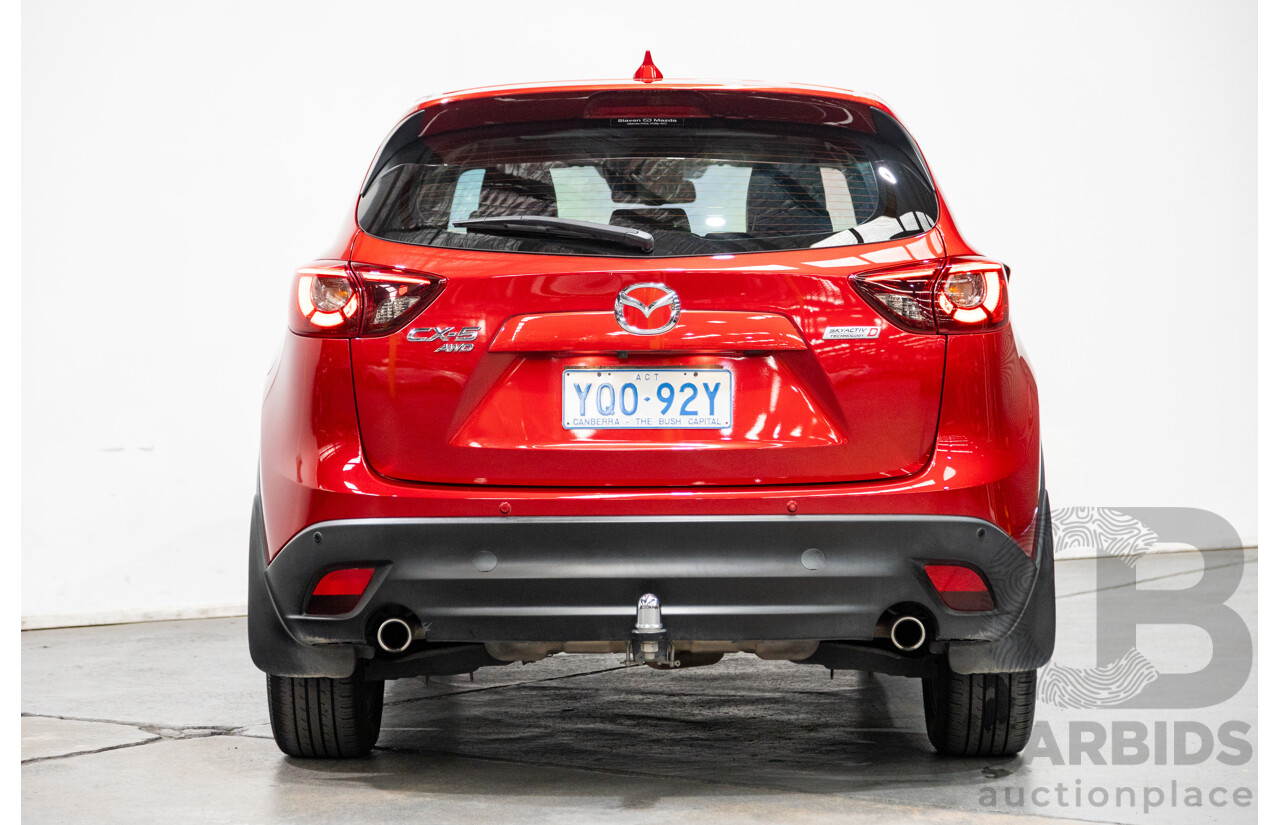7/2015 Mazda CX-5 Akera (AWD) Series 2 KE MY15 4d Wagon Soul Red Metallic Twin Turbo Diesel 2.2L