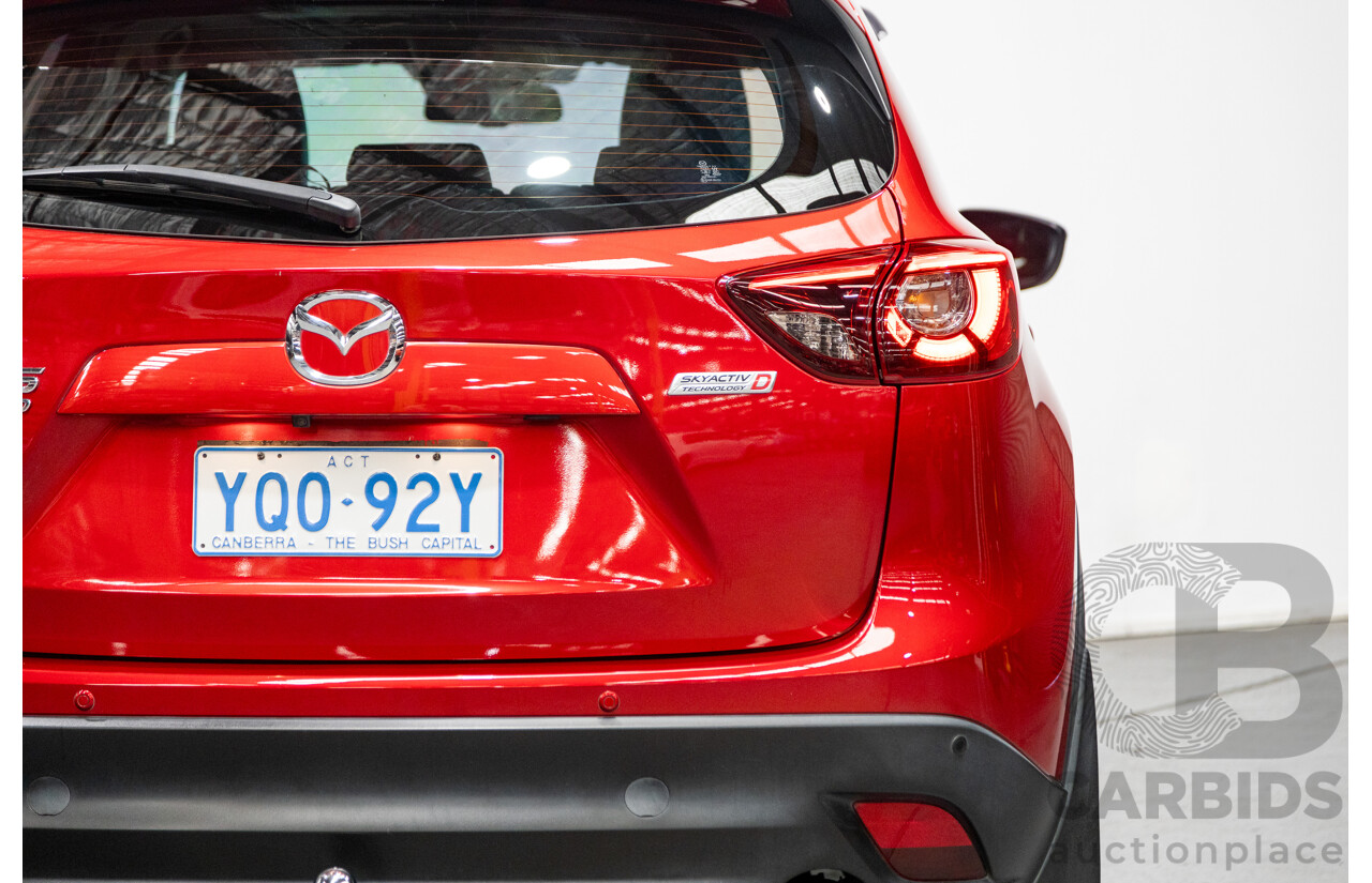 7/2015 Mazda CX-5 Akera (AWD) Series 2 KE MY15 4d Wagon Soul Red Metallic Twin Turbo Diesel 2.2L