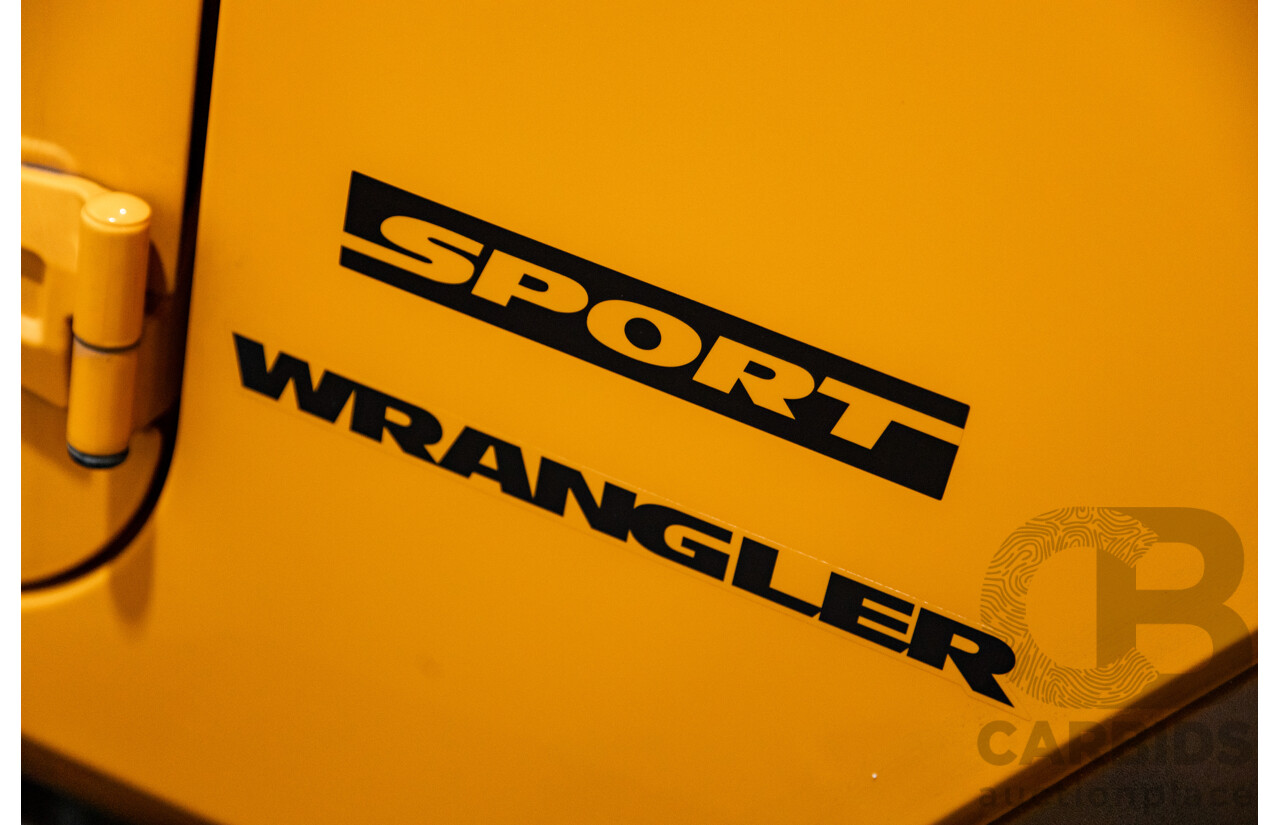 08/2012 Jeep Wrangler Sport (4x4) JK MY12 2d Softtop Dozer Orange V6 3.6L