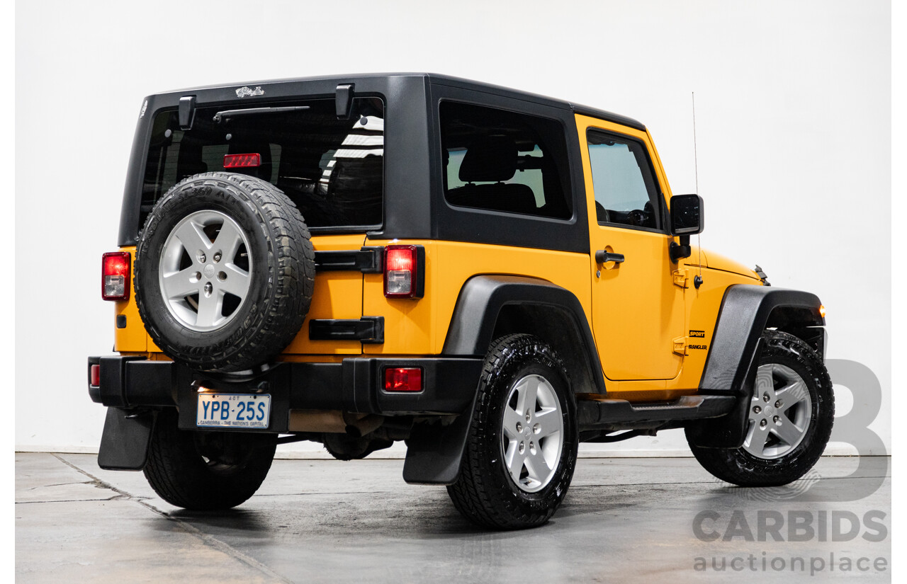 08/2012 Jeep Wrangler Sport (4x4) JK MY12 2d Softtop Dozer Orange V6 3.6L
