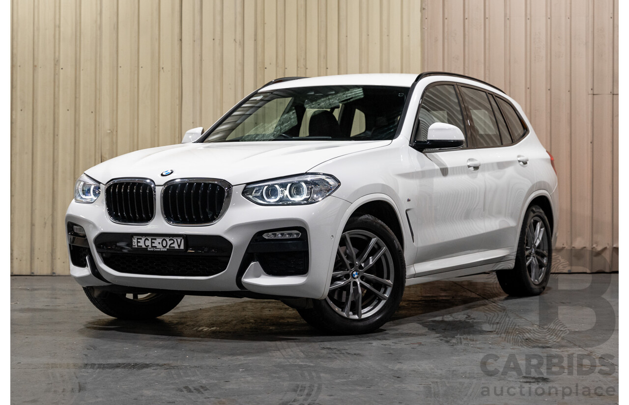 08/2019 BMW X3 Xdrive 20d (AWD) M-Sport Pack G01 4d Wagon White Turbo Diesel 2.0L