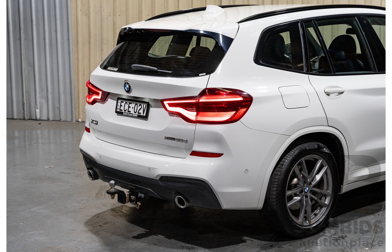 08/2019 BMW X3 Xdrive 20d (AWD) M-Sport Pack G01 4d Wagon White Turbo Diesel 2.0L
