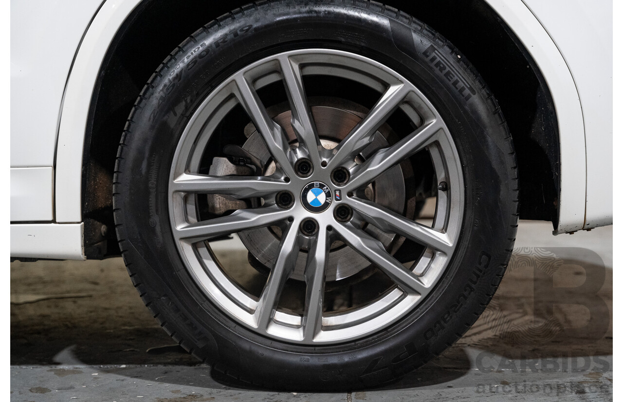 08/2019 BMW X3 Xdrive 20d (AWD) M-Sport Pack G01 4d Wagon White Turbo Diesel 2.0L