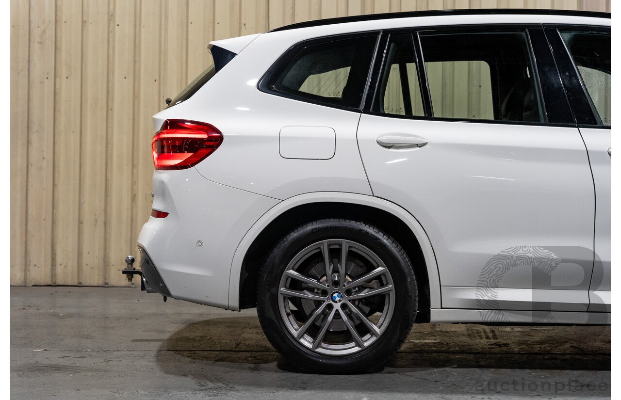 08/2019 BMW X3 Xdrive 20d (AWD) M-Sport Pack G01 4d Wagon White Turbo Diesel 2.0L