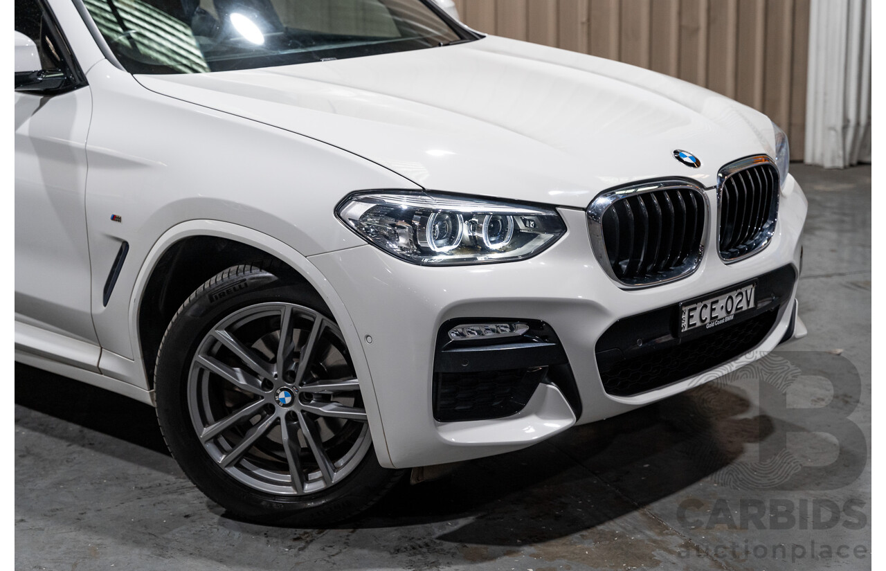 08/2019 BMW X3 Xdrive 20d (AWD) M-Sport Pack G01 4d Wagon White Turbo Diesel 2.0L