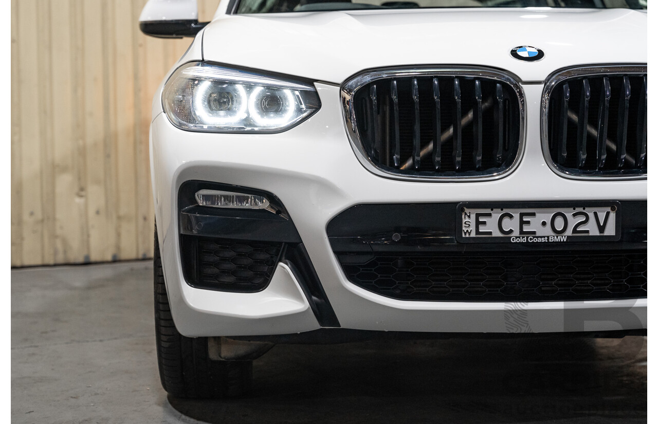 08/2019 BMW X3 Xdrive 20d (AWD) M-Sport Pack G01 4d Wagon White Turbo Diesel 2.0L