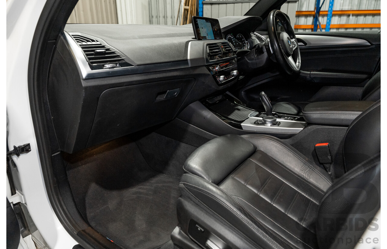 08/2019 BMW X3 Xdrive 20d (AWD) M-Sport Pack G01 4d Wagon White Turbo Diesel 2.0L