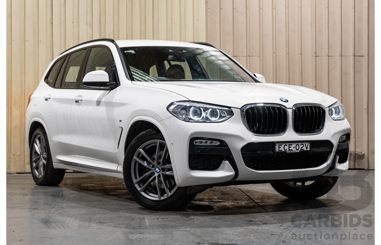 08/2019 BMW X3 Xdrive 20d (AWD) M-Sport Pack G01 4d Wagon White Turbo Diesel 2.0L