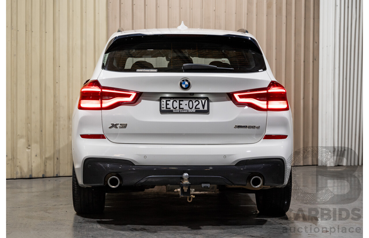 08/2019 BMW X3 Xdrive 20d (AWD) M-Sport Pack G01 4d Wagon White Turbo Diesel 2.0L