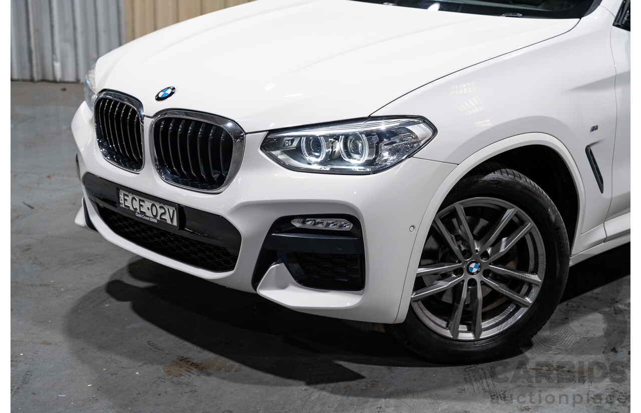 08/2019 BMW X3 Xdrive 20d (AWD) M-Sport Pack G01 4d Wagon White Turbo Diesel 2.0L