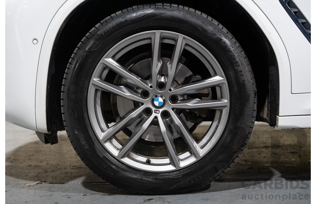 08/2019 BMW X3 Xdrive 20d (AWD) M-Sport Pack G01 4d Wagon White Turbo Diesel 2.0L