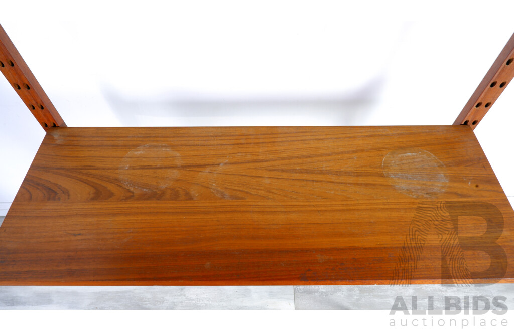 Cado Teak Wall Mounted Shelving Unit by Poul Cadovius