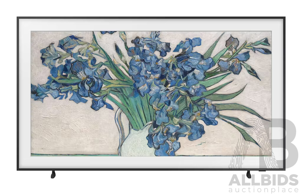 LIVE AUCTION 3 - 75-Inch the Frame Samsung TV Bundle. Samsung 75-Inch the Frame LS03D QLED 4K Smart TV  + Samsung Q700D Soundbar + Bracket Wall Mount +  Install TV and Soundbar - Valued at $5,099 - Donated by Harvey Norman