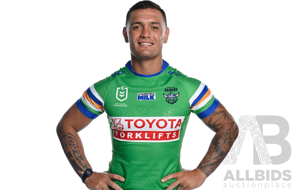 9. Danny Levi - Player Cut and Signed Canberra Raiders 2024 ANZAC Jersey - Proceeds Towards Australian Kookaburra Kids Foundation