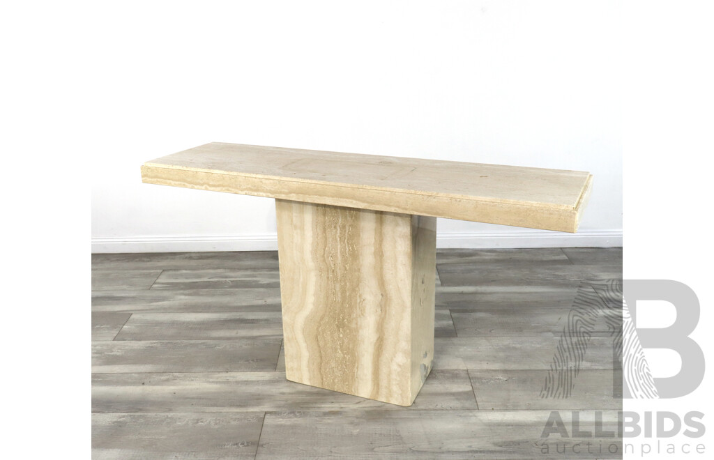 Granite Square Line Hall Table