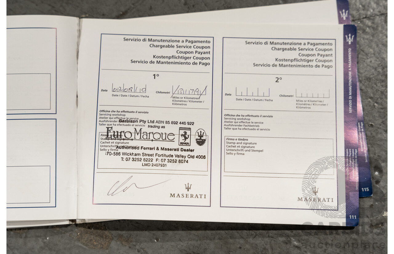 1/2008 Maserati Granturismo 2d Coupe Metallic Black V8 4.2L