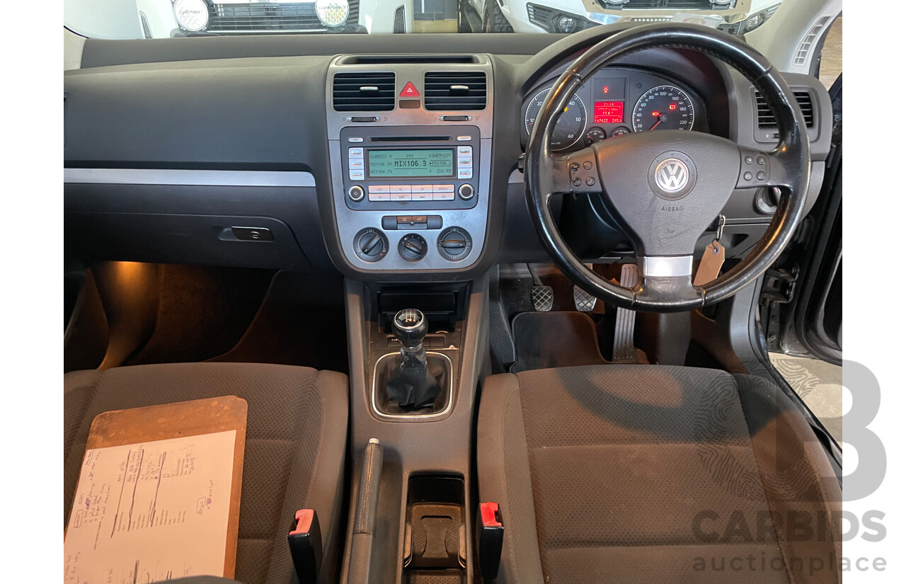 03/2007 Volkswagen Golf 2.0 TDI COMFORTLINE FWD 1K 5D Hatchback Black 2.0L