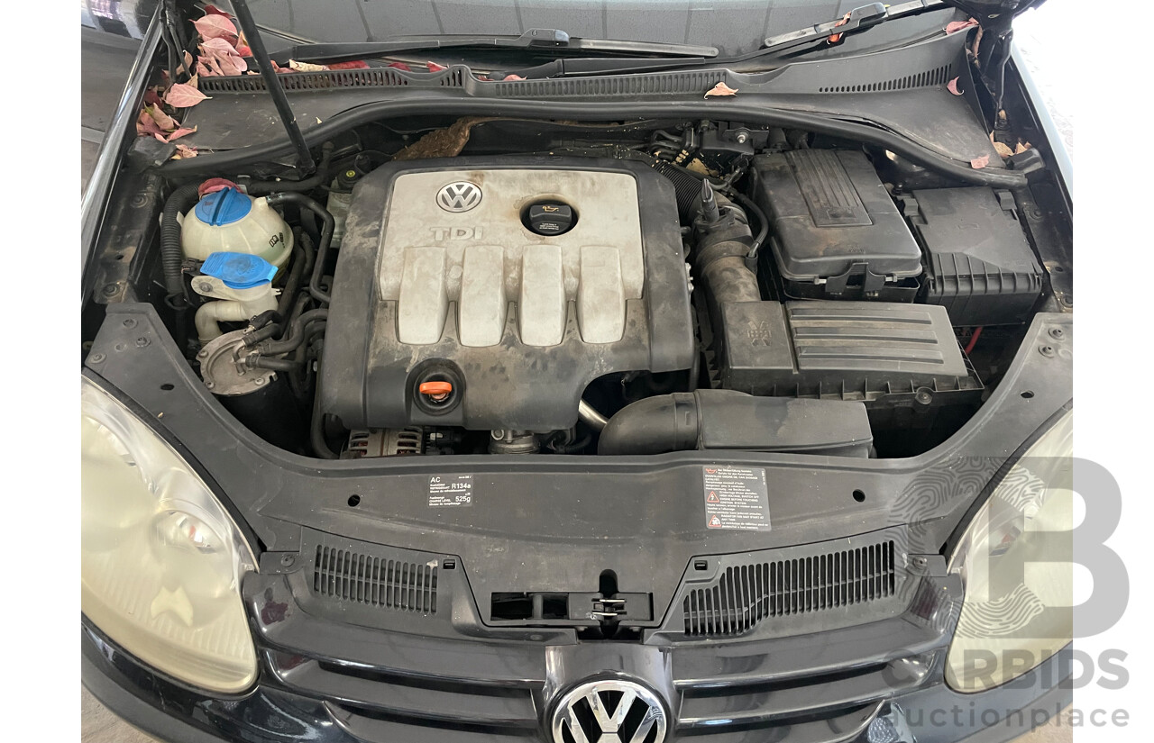 03/2007 Volkswagen Golf 2.0 TDI COMFORTLINE FWD 1K 5D Hatchback Black 2.0L