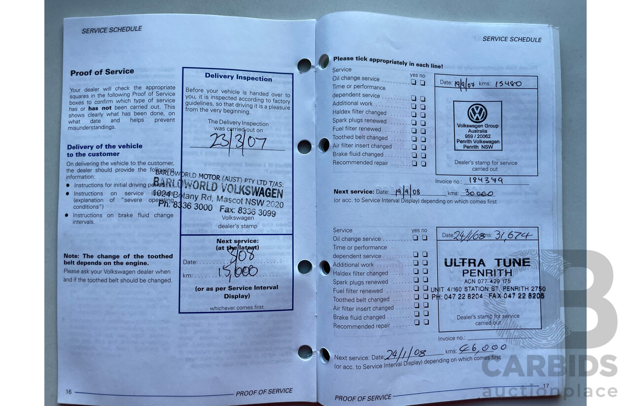 03/2007 Volkswagen Golf 2.0 TDI COMFORTLINE FWD 1K 5D Hatchback Black 2.0L