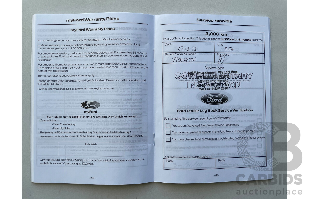 11/2012 Ford Focus TREND FWD LW MK2 5D Hatchback Black 2.0L