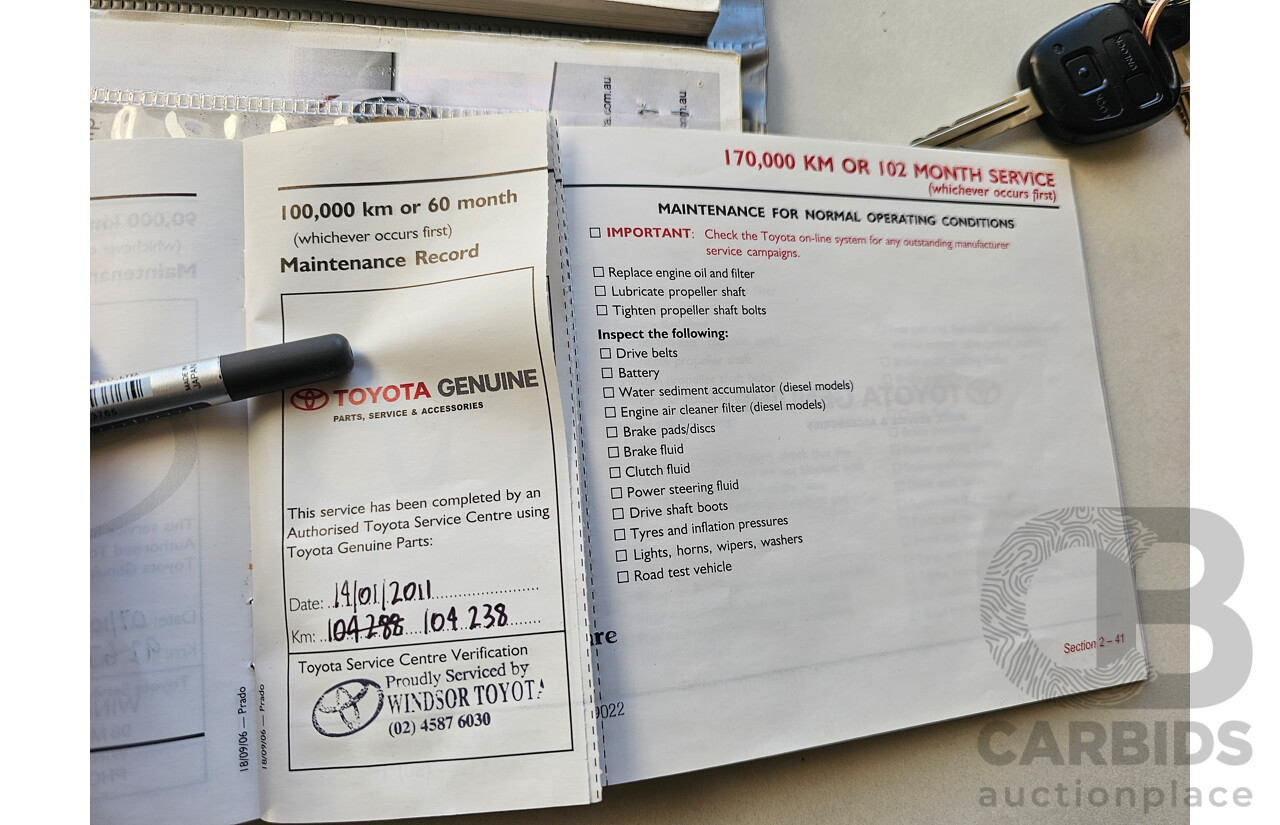 3/2007 Toyota Landcruiser Prado Grande (4x4) GRJ120R 07 UPGRADE 4d Wagon Grey 4.0L