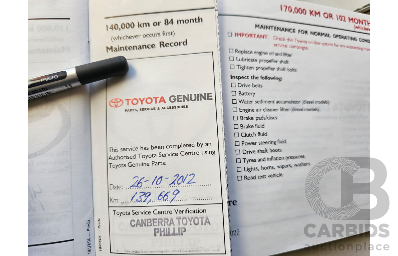 3/2007 Toyota Landcruiser Prado Grande (4x4) GRJ120R 07 UPGRADE 4d Wagon Grey 4.0L