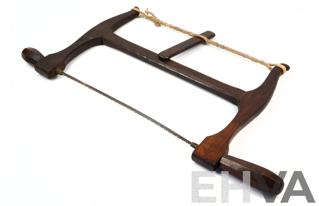 Vintage Carpenters Bow Saw with HC Stampings