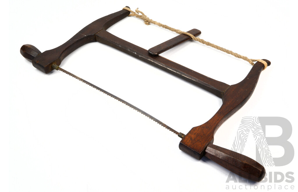 Vintage Carpenters Bow Saw with HC Stampings